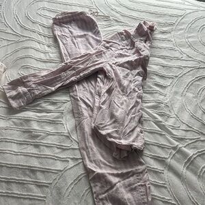 Victoria's Secret Light Pink Striped Kids Pajama Set